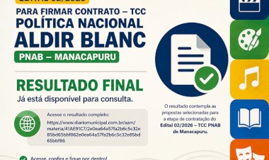 Resultado Final do Edital nº 02/2026 – TCC